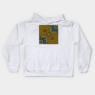 modern gold and black contemporary design Kids Hoodie